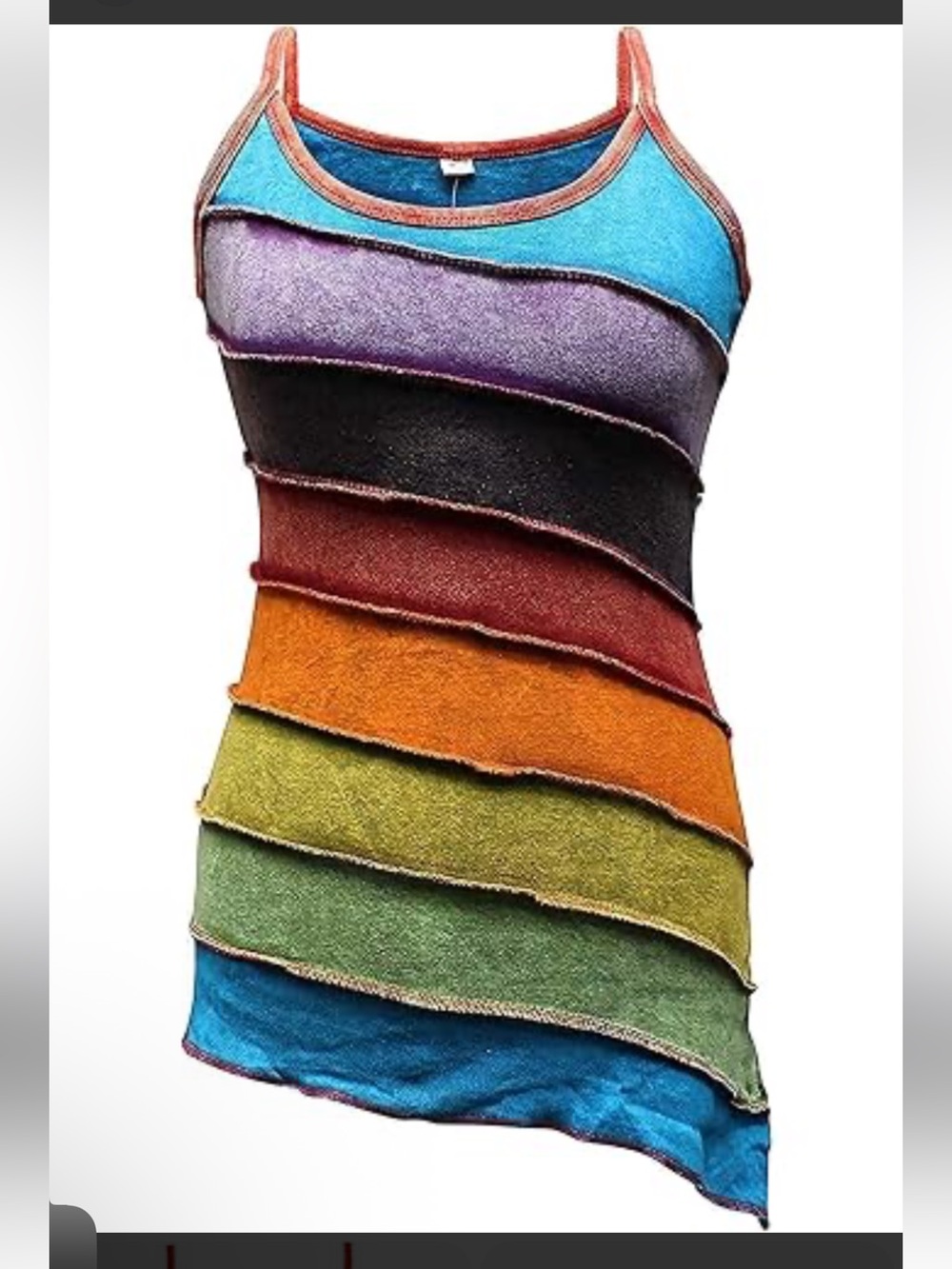 Women’s Multi-Color Layered Stripe Tank Top